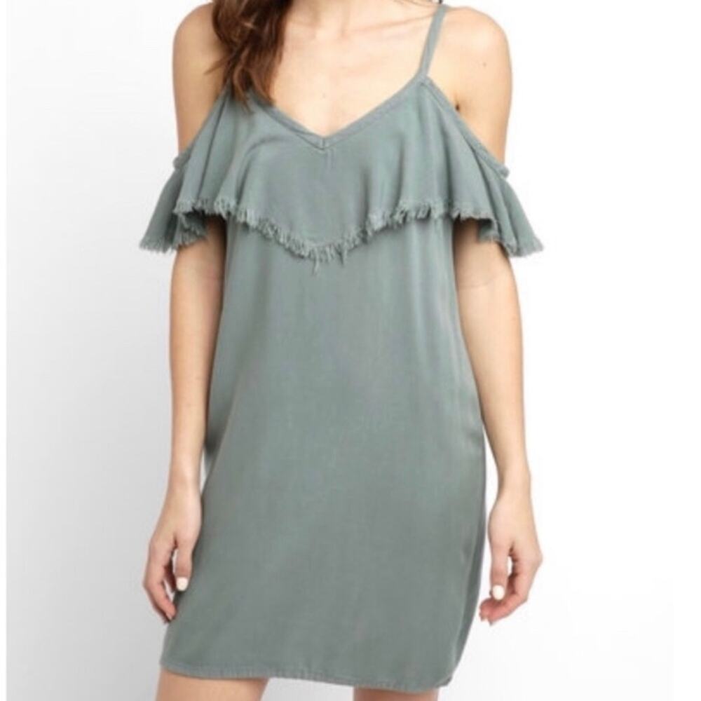 Sam & Lavi gray cold shoulder mini dress small!
